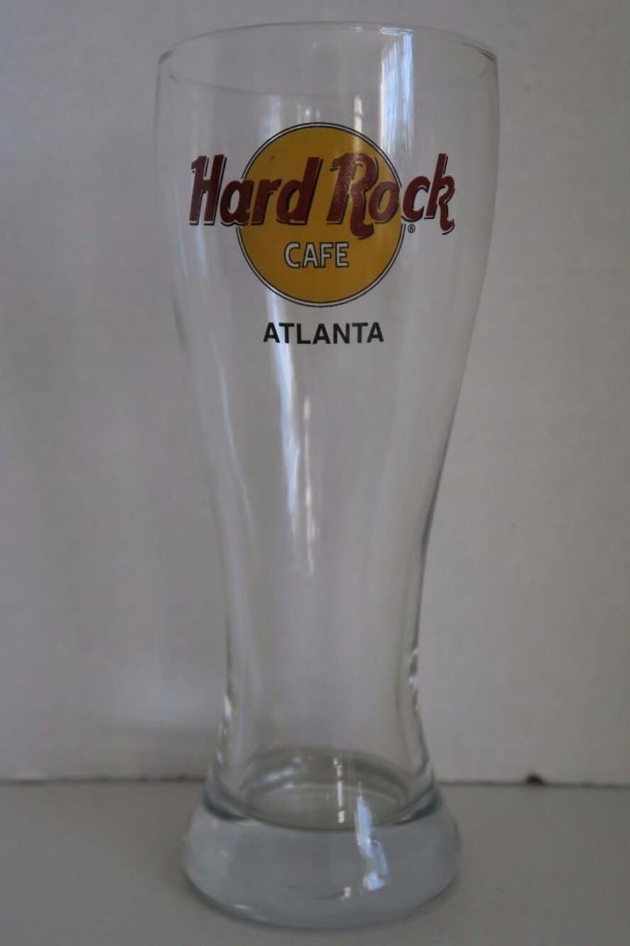 Hard Rock Cafe Atlanta Pilsner Beer Tall Glass -121615